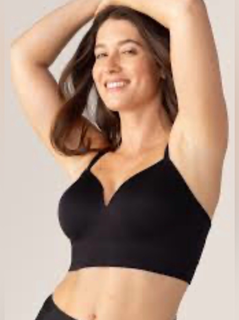 NWT TrueKind Shaper Bra Size L Black with Extender Fasteners